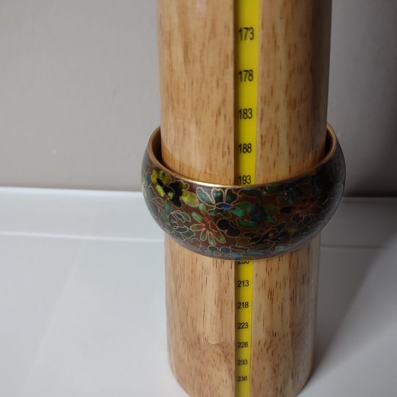 Pretty Multicolor Floral Large Vintage Bangle - Picture 6 of 16